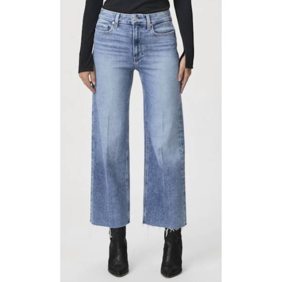 NEW PAIGE anessa raw hem jeans in bebop - Picture 1 of 2